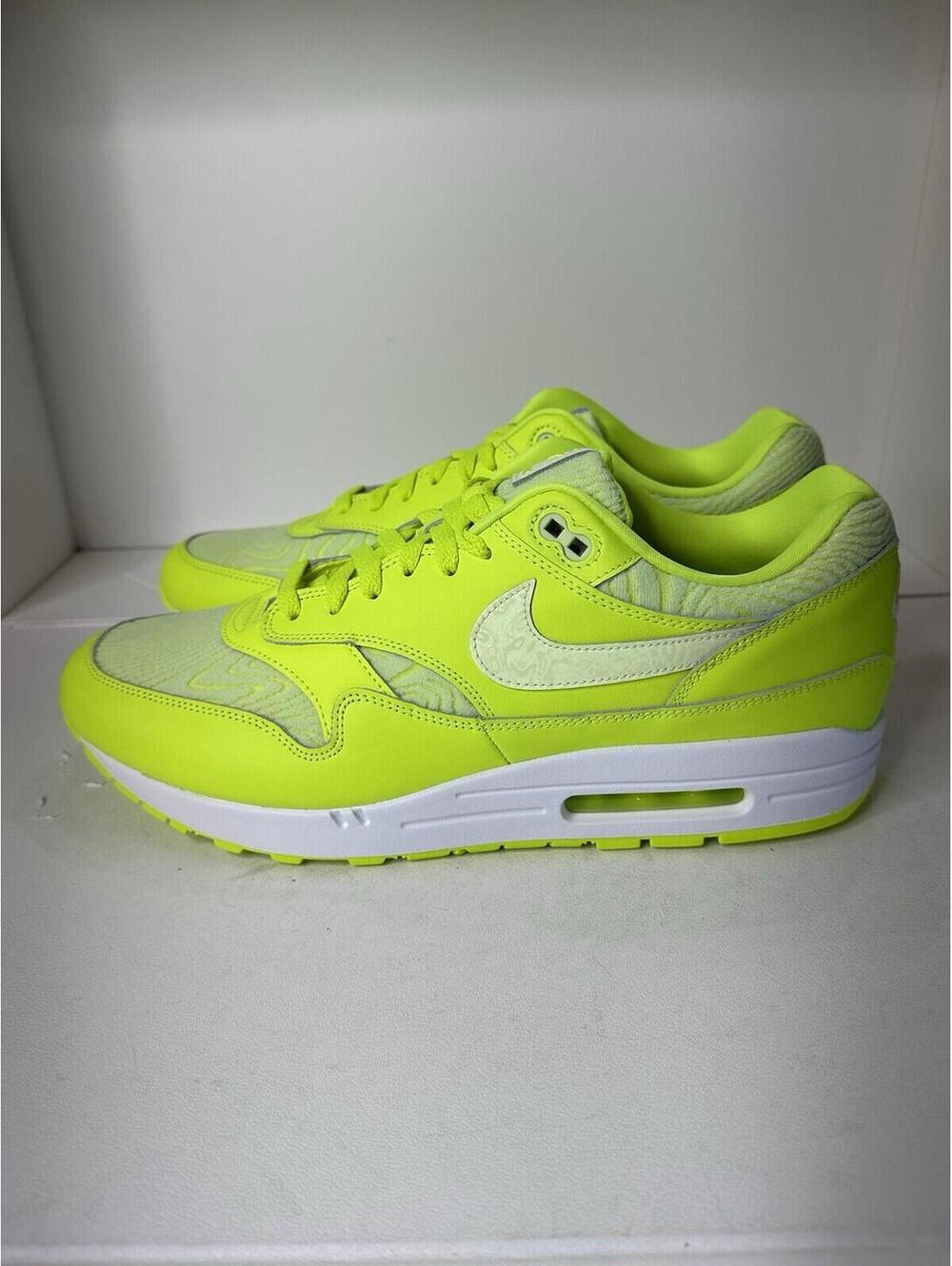 Nike Air Max 1 PRM ‘ Topography’ Volt/ Barley Volt White’Men’s Size 13 BNIB